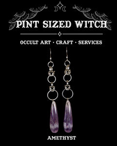 Chevron Amethyst Earrings