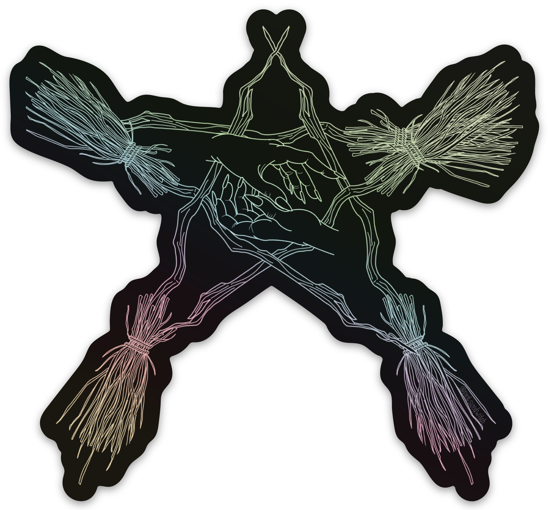 Pentacle Holographic Sticker