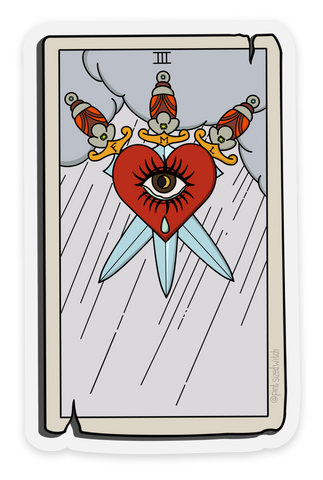 FML (Three of Swords) Sticker