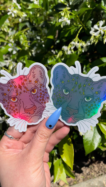 Meowlaxy Holographic Sticker