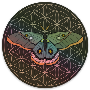 Celestial Moth Holographic Sticker