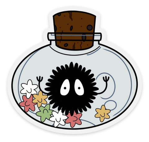 Soot Sprite Jar Sticker